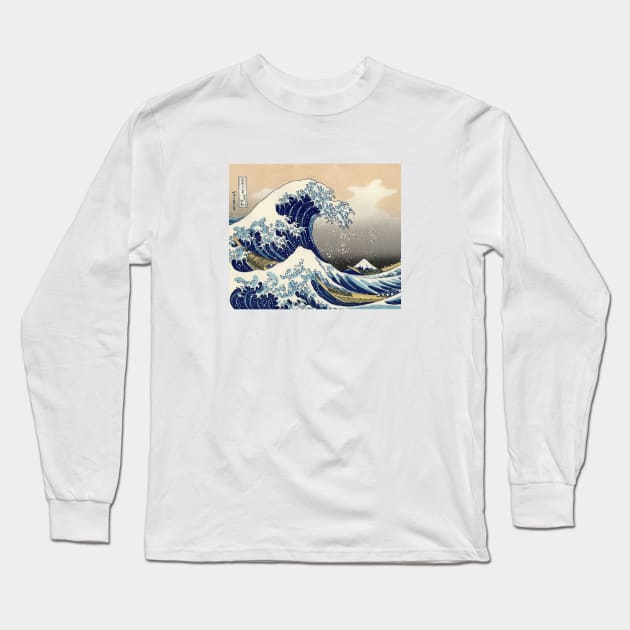 The Great Wave off Kanagawa Long Sleeve T-Shirt by Simonpeters98